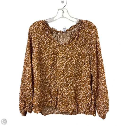 Top Long Sleeve By Old Navy In Yellow, Size: L