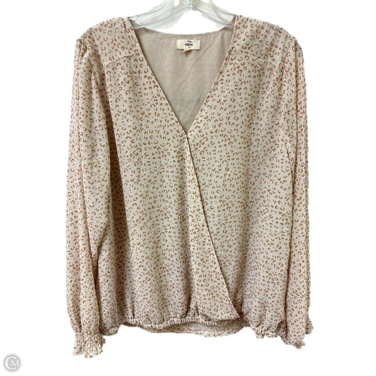 Top Long Sleeve By Entro In Cream, Size: L