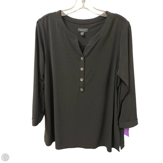 Top Long Sleeve By Susan Graver In Black, Size: Lp