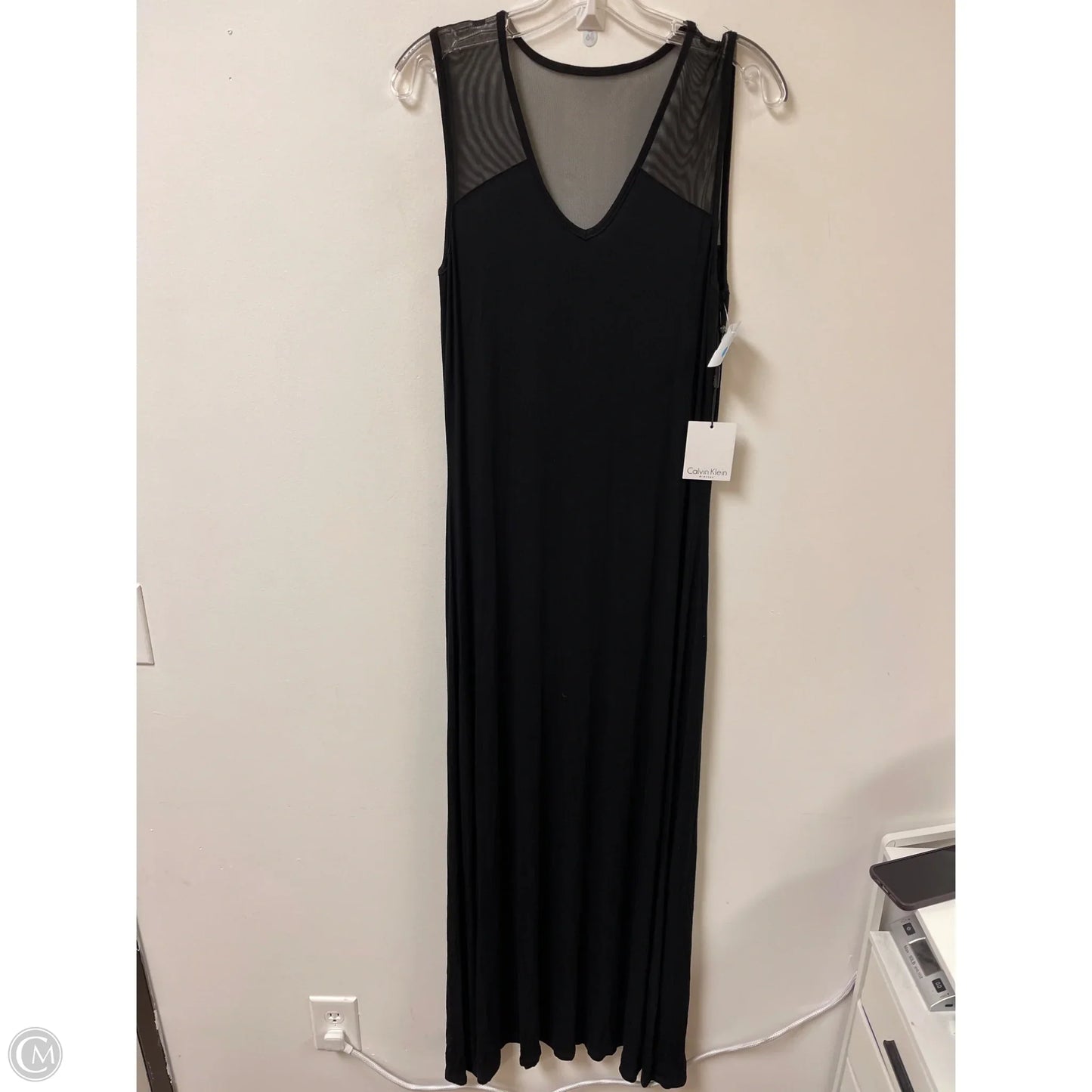 Dress Casual Maxi By Calvin Klein In Black, Size: L