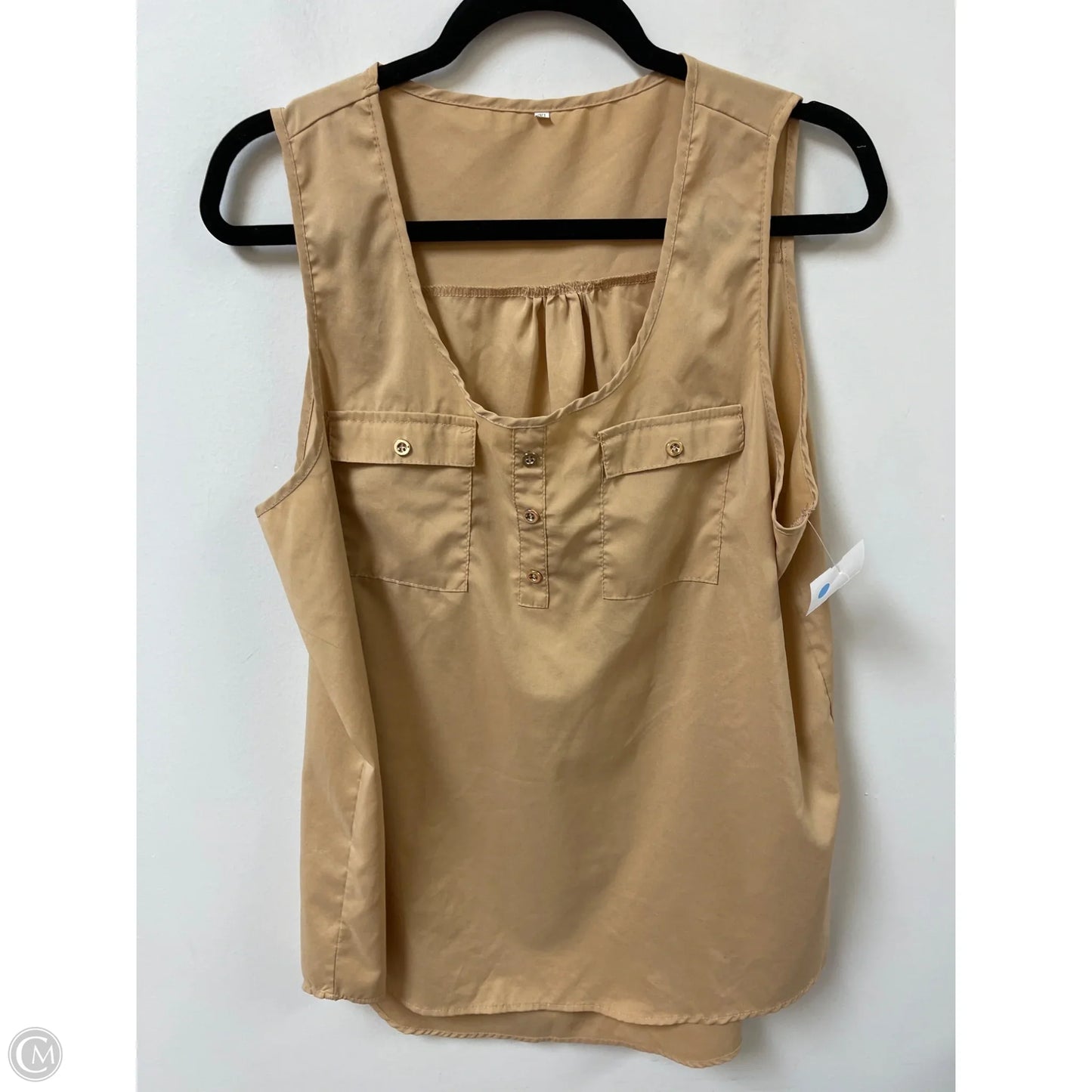 Top Sleeveless By Clothes Mentor In Cream, Size: 4x