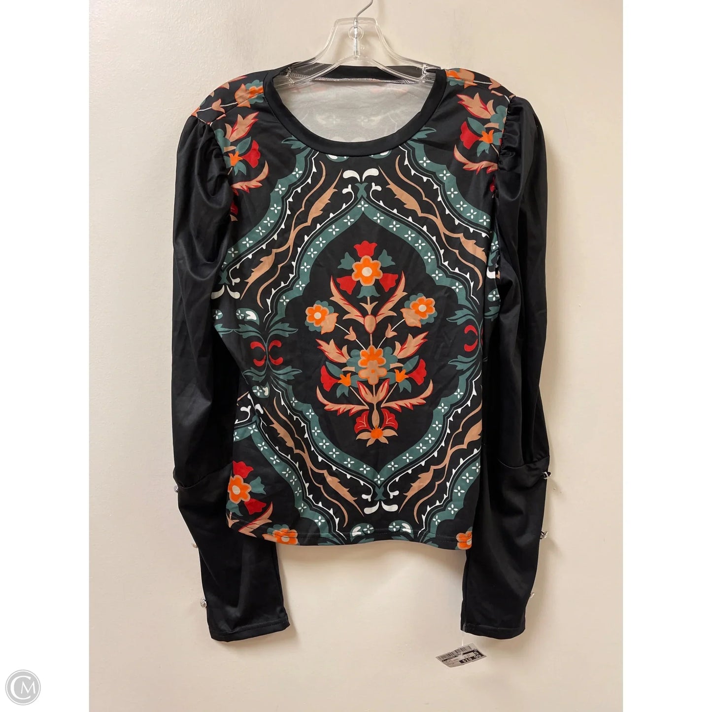 Top Long Sleeve By Clothes Mentor In Black & Green, Size: 1x