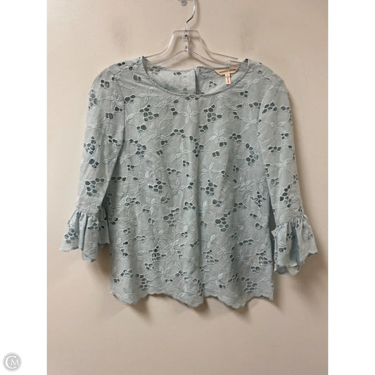 Top Long Sleeve By Rebecca Taylor In Blue, Size: S