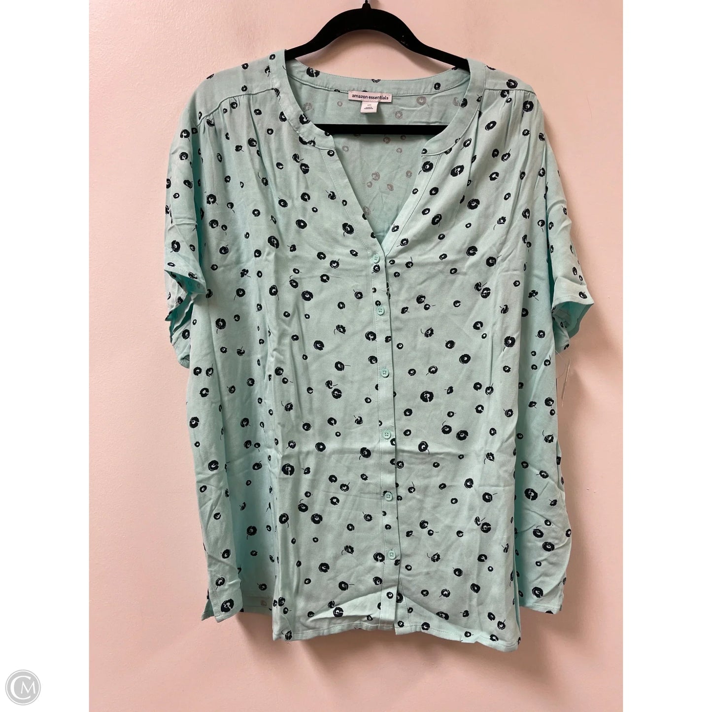 Top Short Sleeve By Amazon Essentials In Blue, Size: 1x