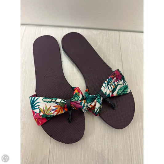 Sandals Flip Flops By Havaianas In Purple, Size: 11
