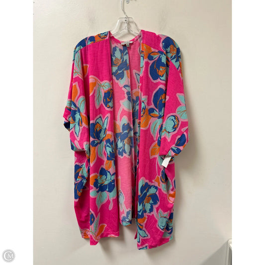 Kimono By White Birch In Blue & Pink, Size: 2x