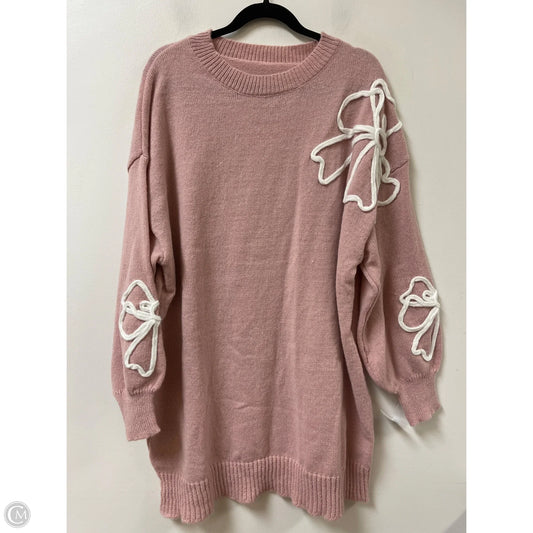 Sweater By Shein In Pink, Size: 3x