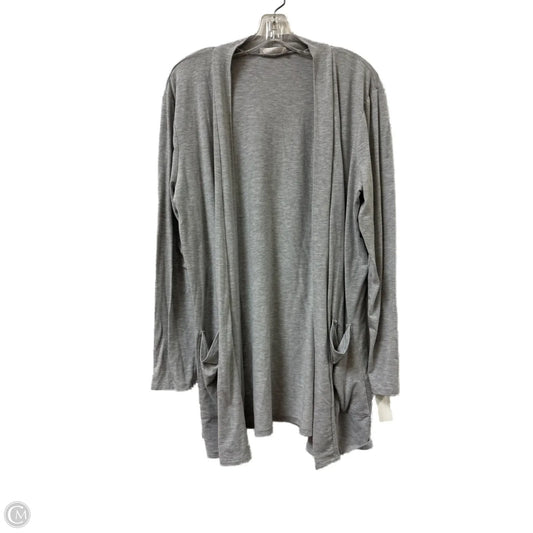 Sweater Cardigan By Zenana Outfitters In Grey, Size: 2x