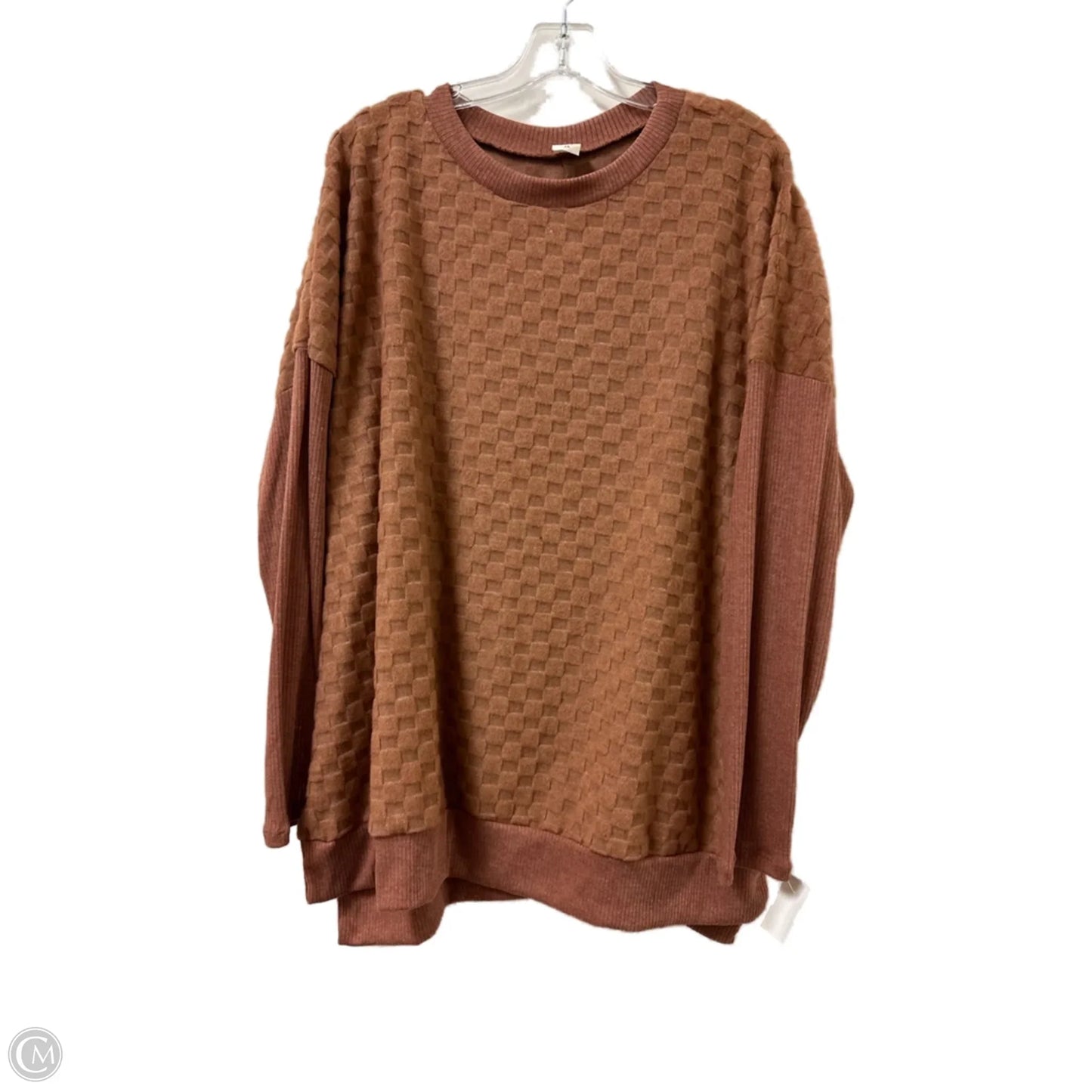Sweater By Clothes Mentor In Brown, Size: 2x