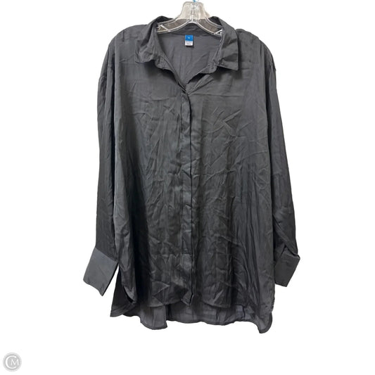 Blouse Long Sleeve By Old Navy In Black, Size: Xl