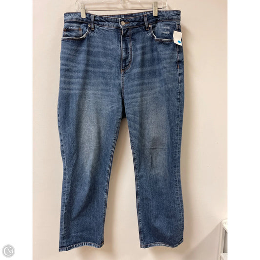 Jeans Straight By Loft In Blue Denim, Size: 12