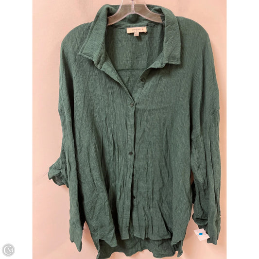 Blouse Long Sleeve By Umgee In Green, Size: 1x