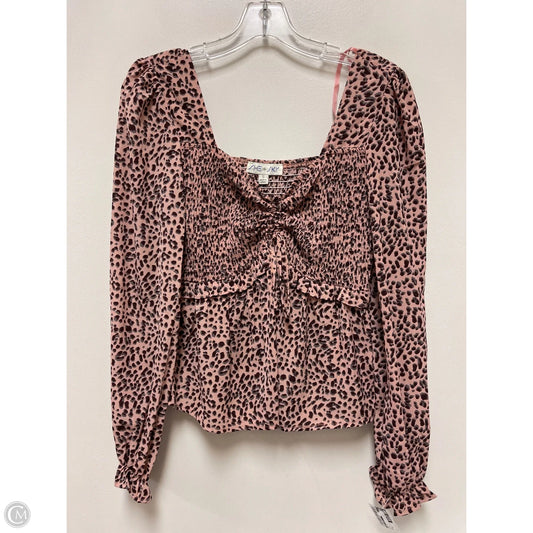 Top Long Sleeve By She + Sky In Pink, Size: S