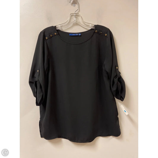 Top Long Sleeve By Apt 9 In Black, Size: M