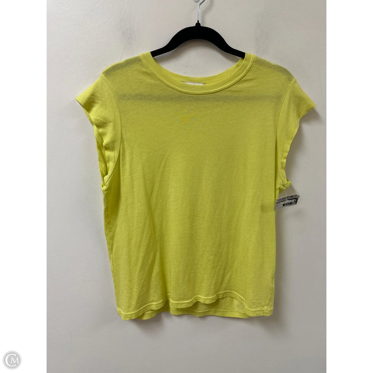 Top Short Sleeve By Michael Stars In Yellow, Size: M