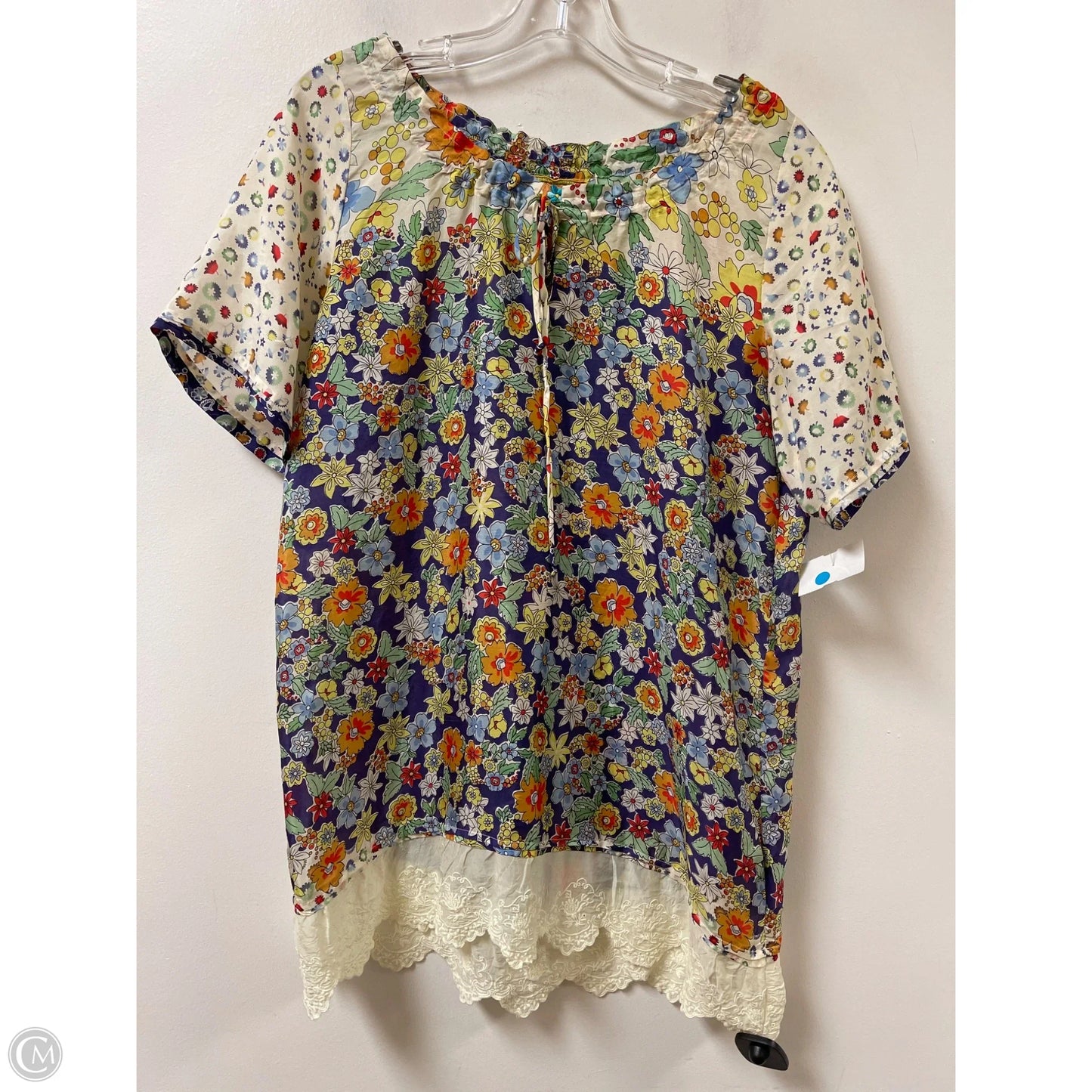 Top Short Sleeve By Johnny Was In Floral Print, Size: S