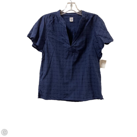 Top Short Sleeve By Gap In Navy, Size: S