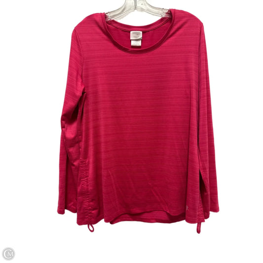 Athletic Top Long Sleeve Crewneck By Danskin Now In Pink, Size: Xl