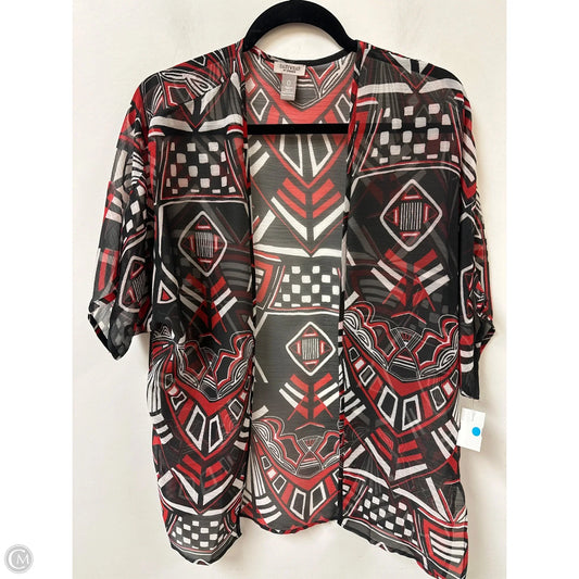 Kimono By Chicos In Black & Red, Size: S