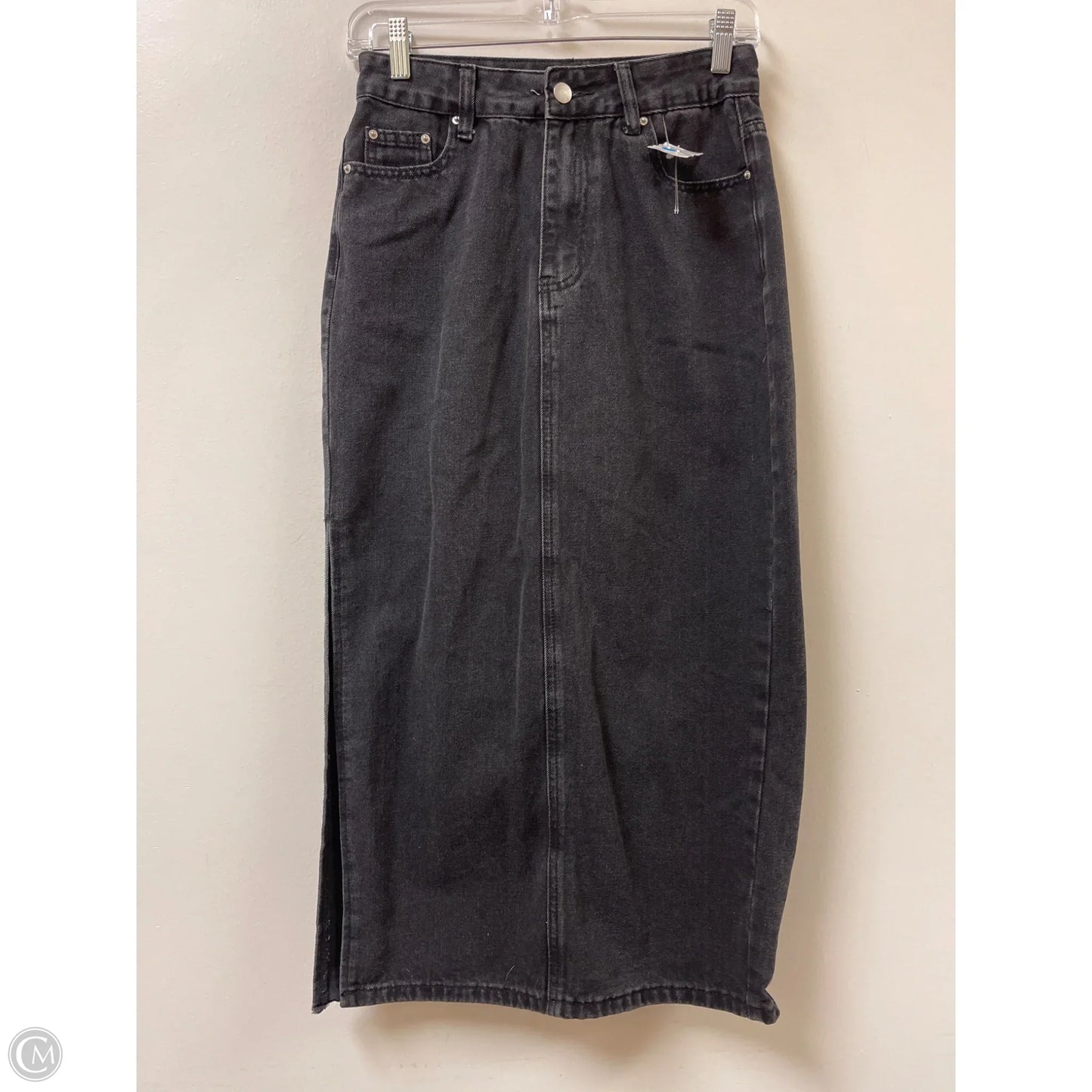 Skirt Maxi By Shein In Grey Denim, Size: 4