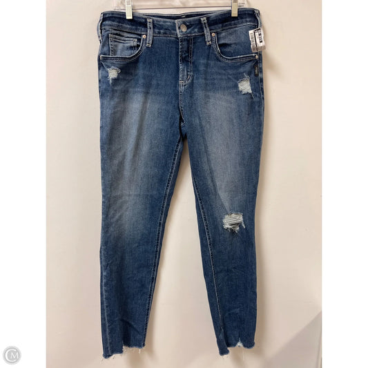 Jeans Skinny By Silver In Blue Denim, Size: 14
