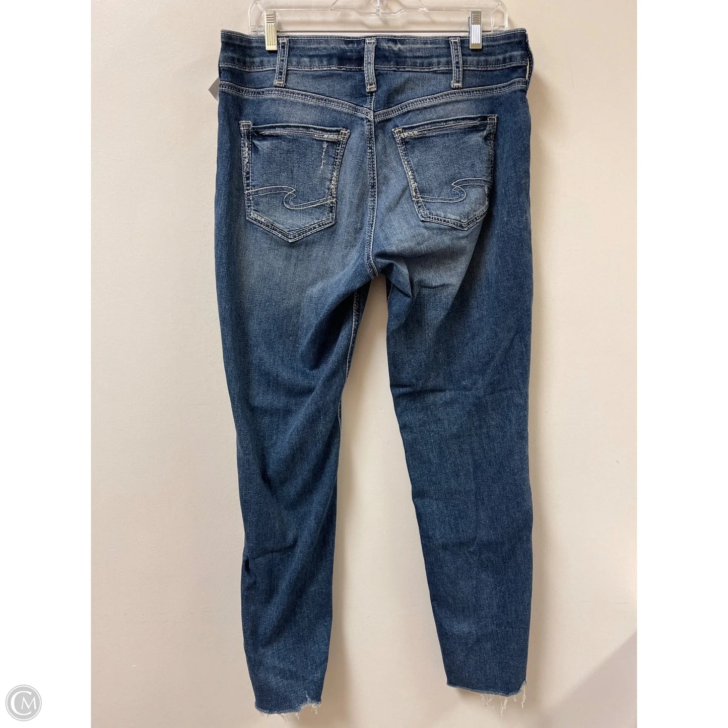 Jeans Skinny By Silver In Blue Denim, Size: 14