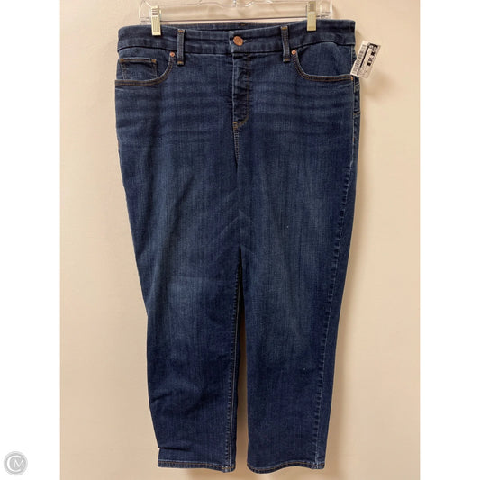 Jeans Cropped By Chicos In Blue Denim, Size: 12