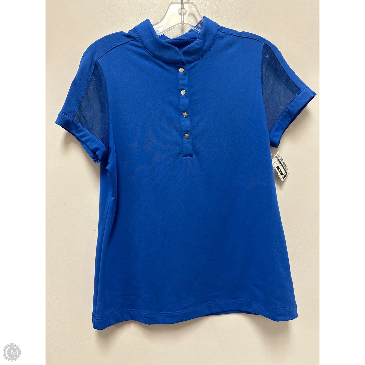 Athletic Top Short Sleeve By Tail In Blue, Size: S