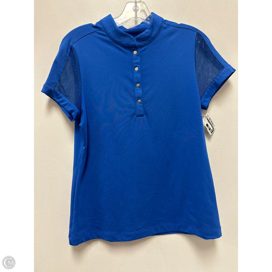 Athletic Top Short Sleeve By Tail In Blue, Size: S