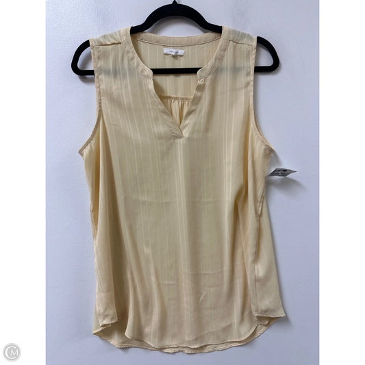 Top Sleeveless By Maurices In Yellow, Size: L