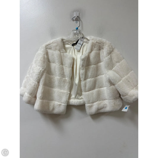 Jacket Faux Fur & Sherpa By White House Black Market In White, Size: S