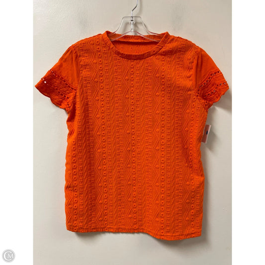 Top Short Sleeve By Shein In Orange, Size: S
