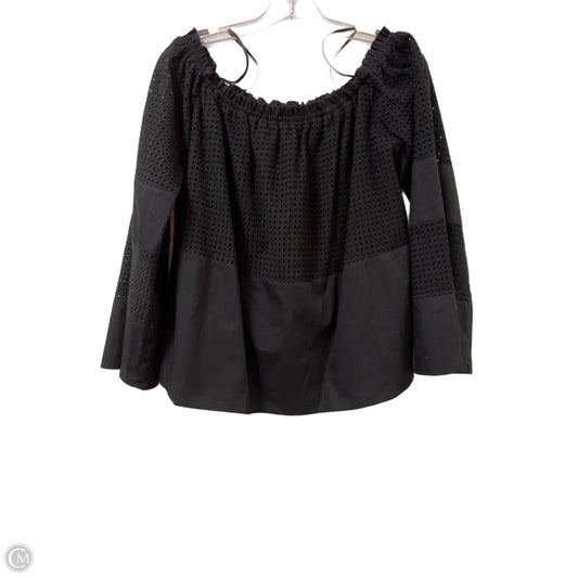 Top Long Sleeve By Vertigo In Black, Size: M