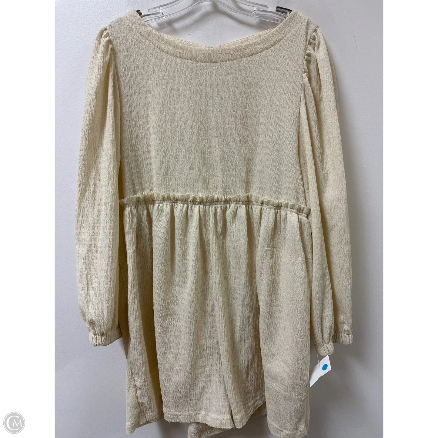 Romper By Clothes Mentor In Cream, Size: L