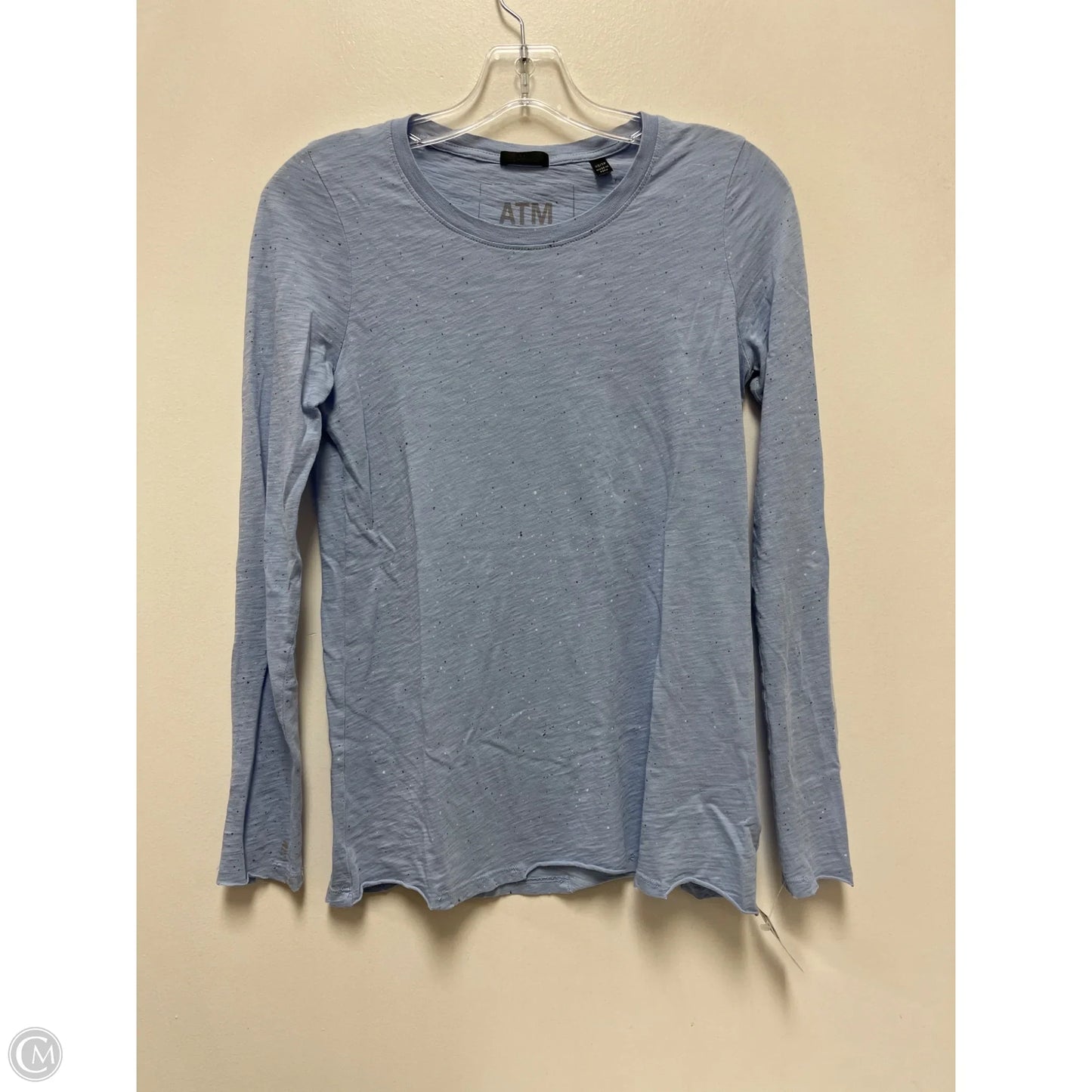 Top Long Sleeve By Atm In Blue, Size: Xs