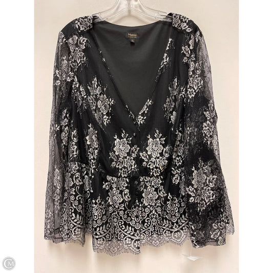 Top Long Sleeve By Clothes Mentor In Black & White, Size: 3x