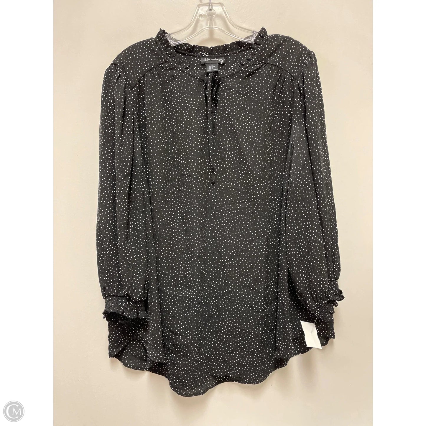Top Long Sleeve By Jones New York In Black & White, Size: 2x