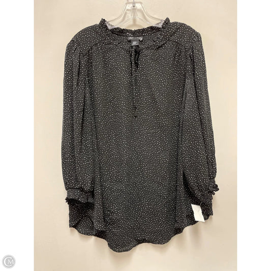 Top Long Sleeve By Jones New York In Black & White, Size: 2x
