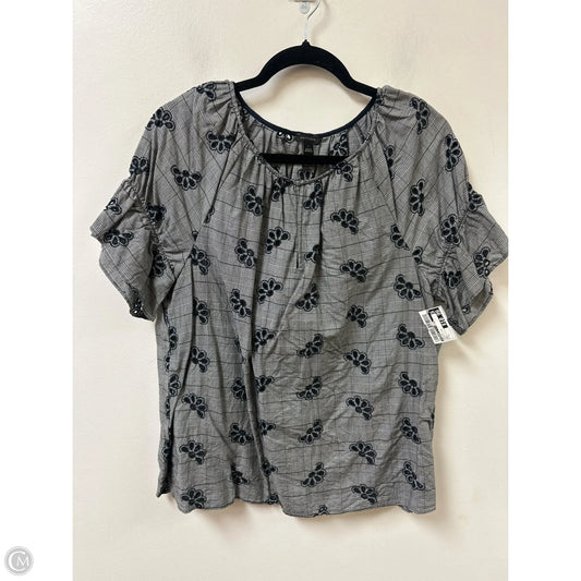 Top Long Sleeve By Figuero & Flower In Black & Pink, Size: L