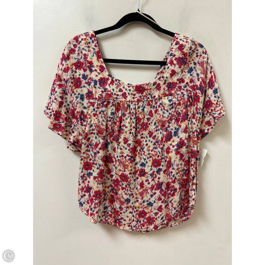 Top Short Sleeve By Lucky Brand In Multi-colored, Size: S