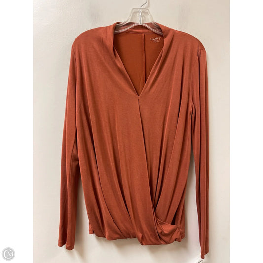 Top Long Sleeve By Loft In Orange, Size: M