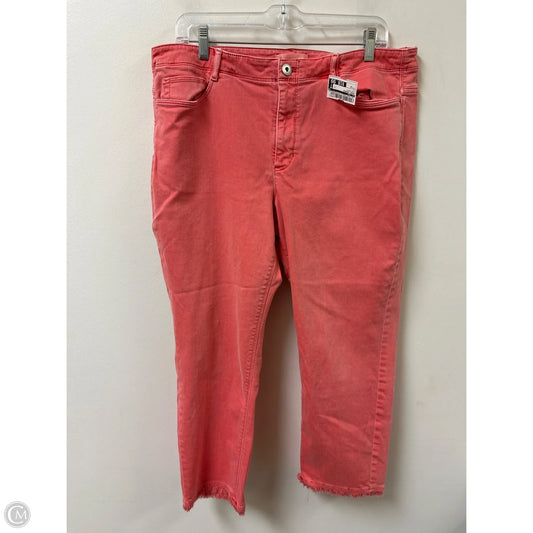 Jeans Cropped By J. Jill In Pink Denim, Size: 14