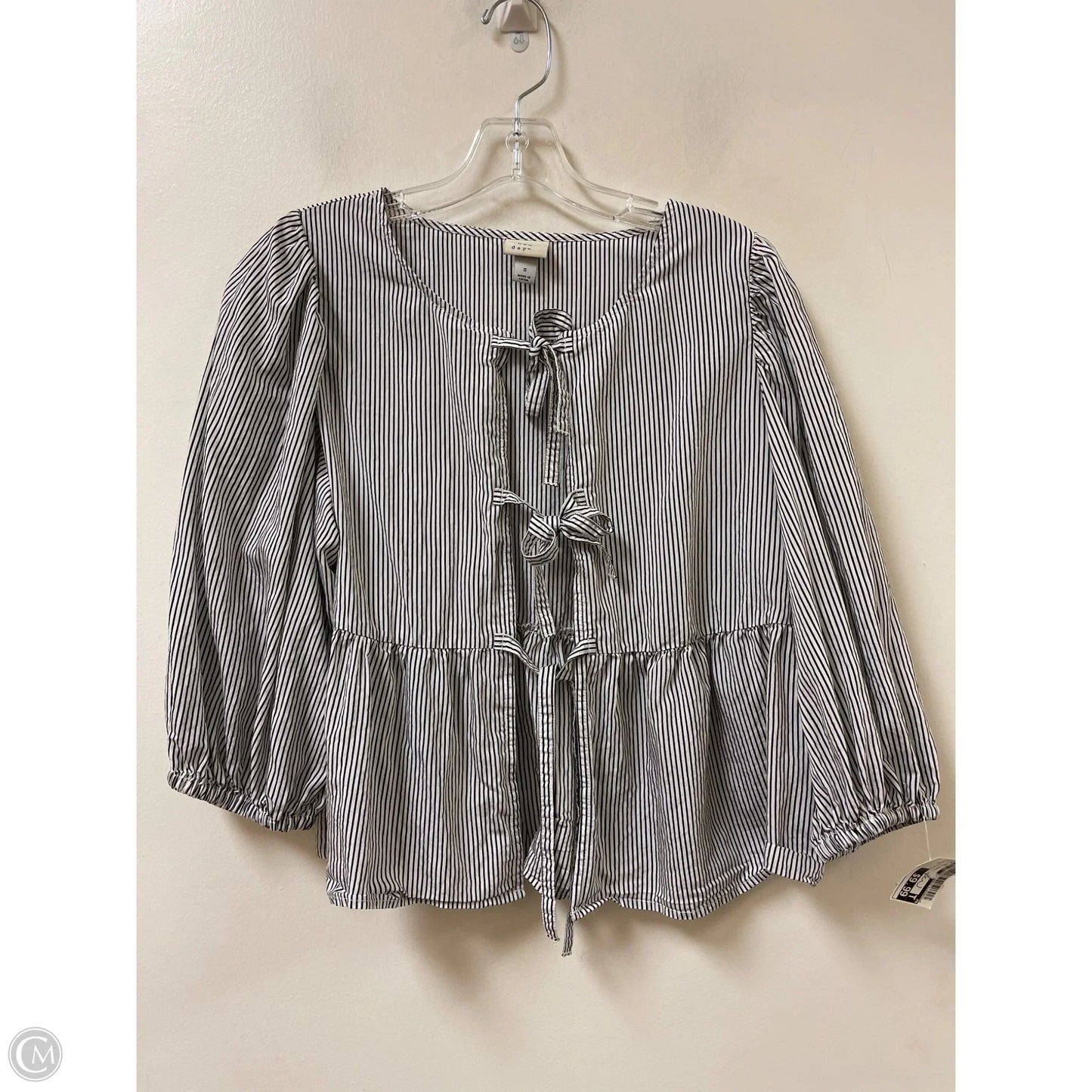 Top Long Sleeve By A New Day In Striped Pattern, Size: S