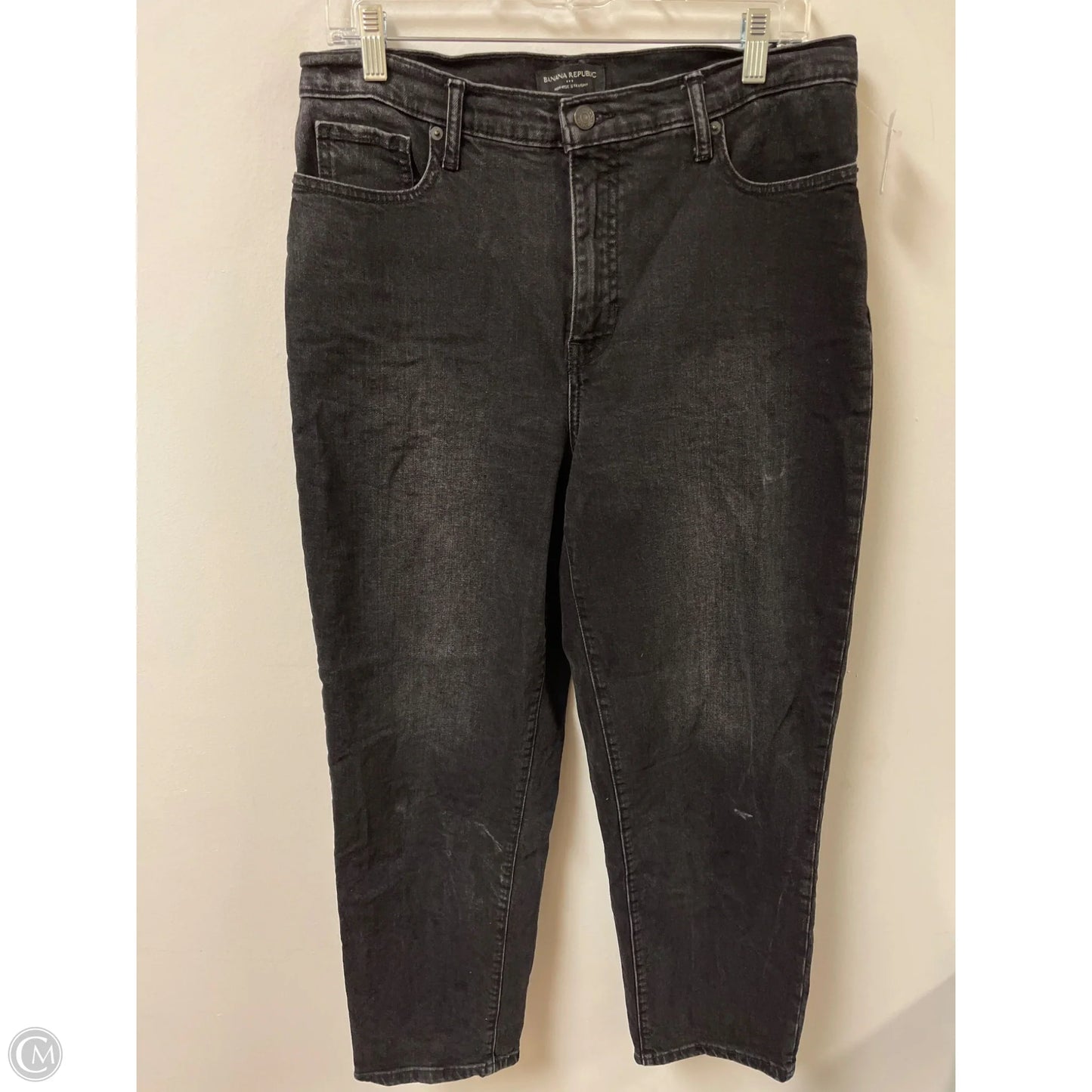 Jeans Straight By Banana Republic In Grey Denim, Size: 12