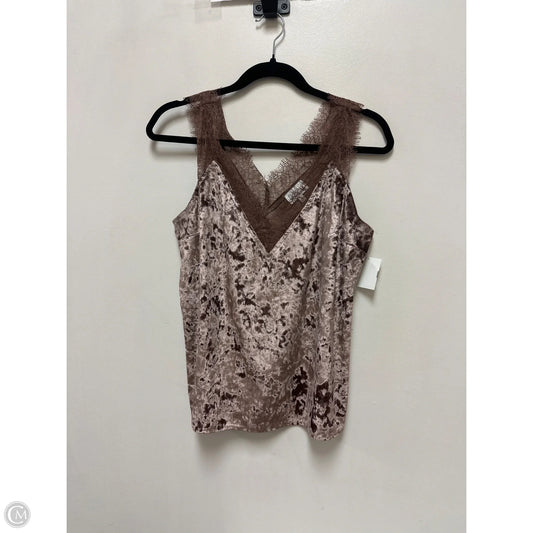 Top Sleeveless By Clothes Mentor In Brown, Size: M