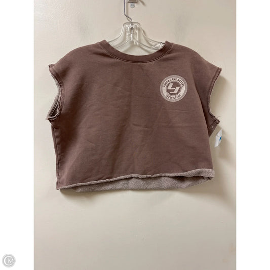 Athletic Top Short Sleeve By Lorna Jane In Brown, Size: Xs