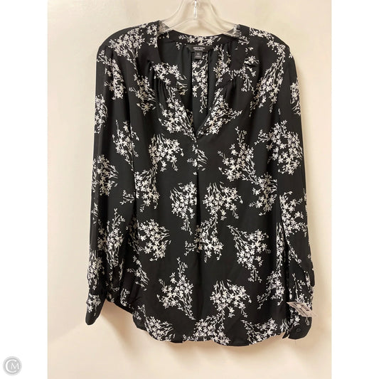 Top Long Sleeve By Simply Vera In Black & White, Size: Xl