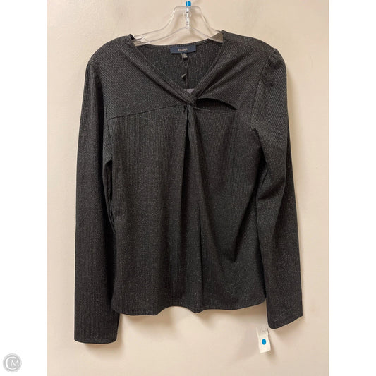 Top Long Sleeve By Clothes Mentor In Black & Silver, Size: L