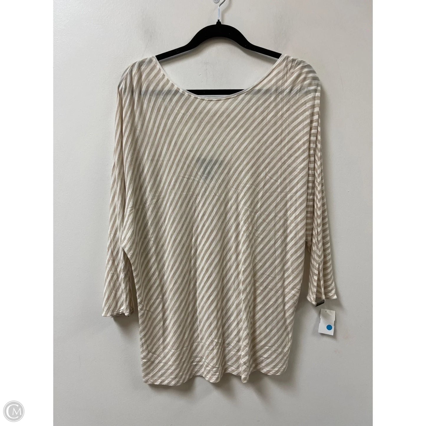 Top Short Sleeve By White House Black Market In Striped Pattern, Size: Xl