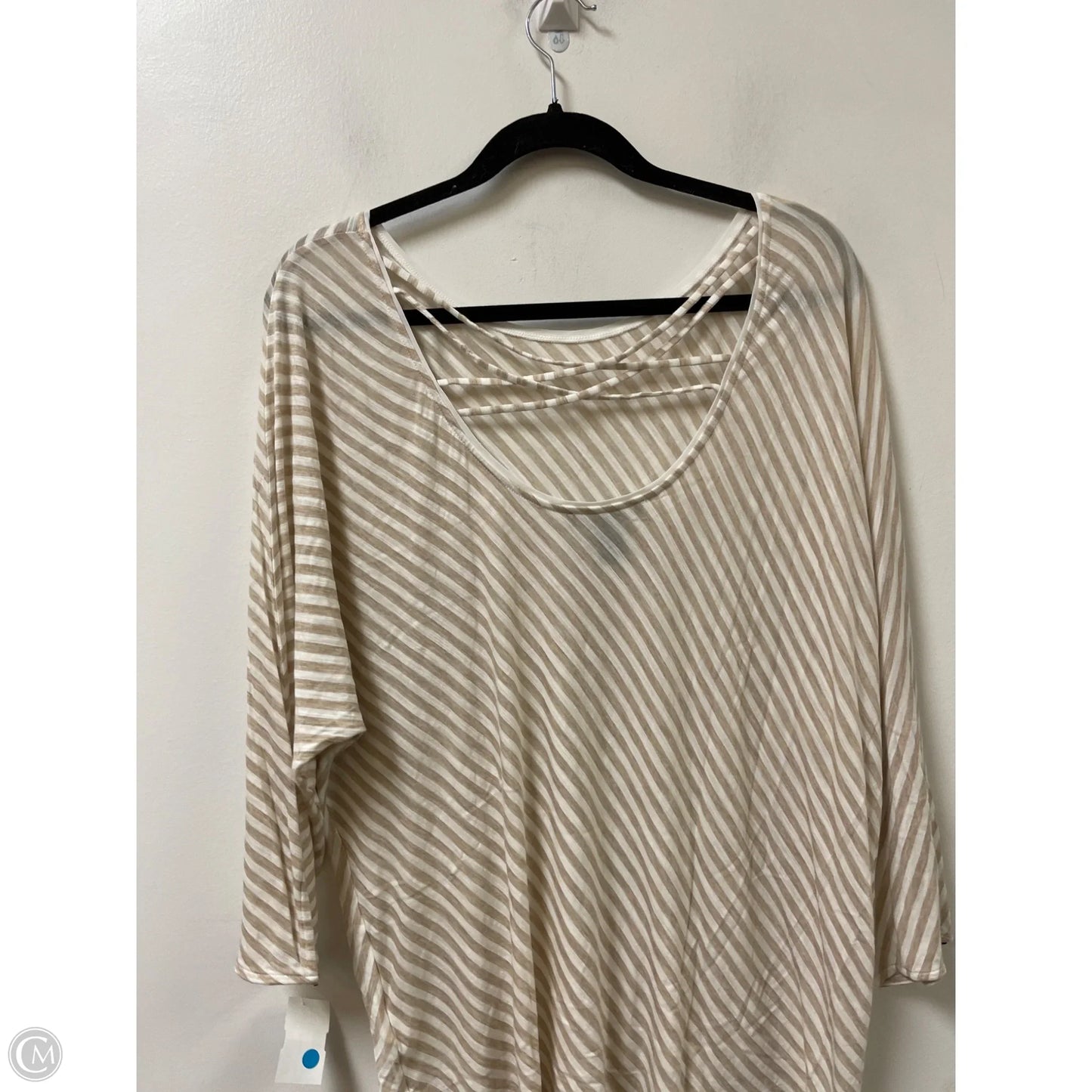 Top Short Sleeve By White House Black Market In Striped Pattern, Size: Xl